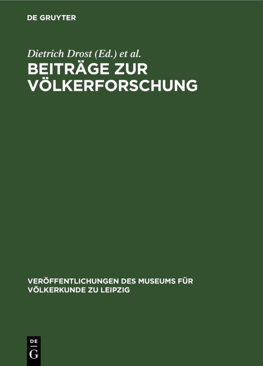 BeitrÃ¤ge zur VÃ¶lkerforschung [Textband] 1st Edition â€“ PDF/EPUB Version Downloadable